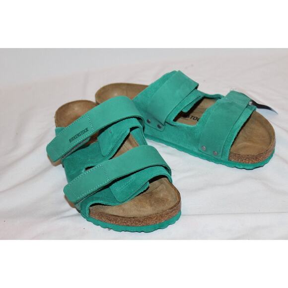 BIRKENSTOCK Uji Slide Sandal Digital Green Genuine‎ Leather Men - Picture 4 of 7